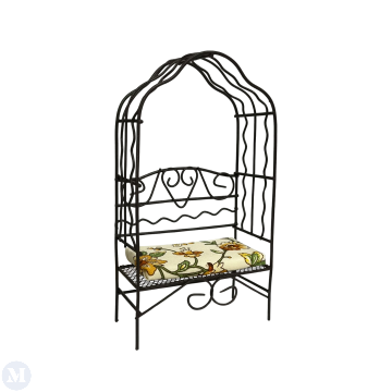 RP18063 - Garden Bench with Arch and Cream Cushion