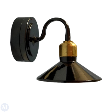 Industrial Black Wall Light - Battery Light